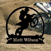 Dirt Bike Motorcycle Sign. Wall Art Sign. Home Rustic Cabin Decoration. Laser Cut Metal Signs Custom Gift Ideas