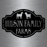 Metal Farm Sign , Goats Personalized Family Name Metal Sign Housewarming Gift Wedding Gift Personalized Gift Metal Wall Art, Laser Cut Metal Signs Custom Gift Ideas