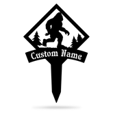 Bigfoot Monogram Yard Sign, Cut Metal Sign, Metal Wall Art, Metal House Sign Laser Cut Metal Signs Custom Gift Ideas