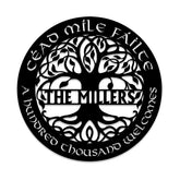 Personalized Tree Of Life Cead Mile Failte Irish Celtic Metal Sign, Metal Laser Cut Metal Signs Custom Gift Ideas
