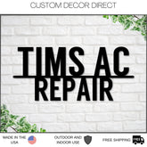 Christmas Gift, Ac Business Sign, Air Conditioning Business, Ac Sign, Business Sign, Custom Business Sign, Llc Sign, Personalized Business Laser Cut Metal Signs Custom Gift Ideas