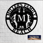 Sea Turtle Monogram Sign, Personalized Family, Ocean Decor, Sea Custom Sign, Coastal Beach, Beach Wall Art, Deep Sea, Custom Beach House Laser Cut Metal Signs Custom Gift Ideas