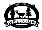 Metal Buck Sign Personalized Welcome Sign With Your Name Or Farm Name, Metal Wall Art, Metal House Sign Laser Cut Metal Signs Custom Gift Ideas