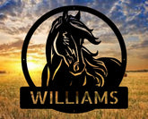 Metal Farm Sign Barn And Horse Personalized Family Name Metal Sign Housewarming Gift Wedding Gift Personalized Gift Metal Wall Art, Laser Cut Metal Signs Custom Gift Ideas