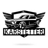 Muscle Car Monogram, Cut Metal Sign, Metal Wall Art, Metal House Sign Laser Cut Metal Signs Custom Gift Ideas