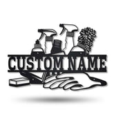 Personalized Cleaning Service Metal Sign Art, Custom Cleaning Service Monogram Metal Sign, Cleaning Gifts, Job Gift, Decor Decoration Laser Cut Metal Signs Custom Gift Ideas
