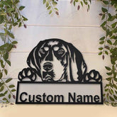 Bluetick Coonhound Dog Personalized Metal Wall Decor, Cut Metal Sign, Metal Wall Art, Metal House Sign Laser Cut Metal Signs Custom Gift Ideas