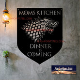 Winter Is Coming, Got, Game Of Thrones Sign, Metal Sign, Home Decor, Dinner Is Coming, Mom Kitchen, Plasma Cut, Metal Art Laser Cut Metal Signs Custom Gift Ideas