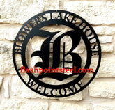 Monogram Sign, Personalized Family, Name Metal Sign, Metal Wall Art, Housewarming Gift, Door Hanger, Wedding Gift, Metal Monogram Sign Laser Cut Metal Signs Custom Gift Ideas