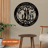Personalized Family Tree Of Life Metal Sign, Father's Day Gift Laser Cut Metal Signs Custom Gift Ideas