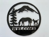 Welcome Horse Hunting Cut Metal Sign Laser Cut Metal Signs Custom Gift Ideas