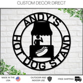 Hot Dog Stand Sign, Hot Dog Shop Sign, Personalized Hot Dog Stand Sign, Hot Dog Stand Decor, Custom Hot Dog Shop Sign, Hot Dog Business Sign Laser Cut Metal Signs Custom Gift Ideas
