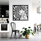 Beautiful Cat circle vintage Cut Metal Sign Laser Cut Metal Signs Custom Gift Ideas