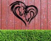 Metal Horse Heart Sign, Metal Horse Decor, Horse Heart Metal Sign, Horse Love Sign, Gift For Horse Lover, Pony Lover Sign, Equestrian Decor Laser Cut Metal Signs Custom Gift Ideas
