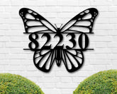 Custom Butterfly Address Sign, Custom Metal Name Sign, Butterfly Sign, Monarch Sign, Personalized Address Sign, Personalized Butterfly Sign Laser Cut Metal Signs Custom Gift Ideas