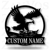 Eagle's Nest Monogram Customized Metal Signs, Custom Metal Sign, Custom Signs, Metal Sign Laser Cut Metal Signs Custom Gift Ideas