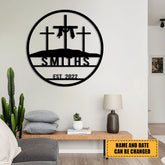 Custom Name Crosses Metal Sign, Jesus Christ Wall Art Laser Cut Metal Signs Custom Gift Ideas