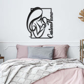 Custom Name Heart Mother and Daughter Metal House Sign