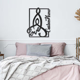 Custom Name Love Mother and Child Metal House Sign