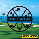 Custom 19th Hole Golf Metal Sign Monogram, Bar Sign, Man Cave Art Laser Cut Metal Signs Custom Gift Ideas