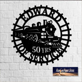 Personalized Train Sign, Retired Train Engineer, Locomotive Train, Gift Retirement, Metal Sign, Rail Track, Railroad Sign, Retired Railway Laser Cut Metal Signs Custom Gift Ideas