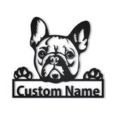 Personalized French Bulldog Metal Sign Art, Custom French Bulldog Metal Sign, French Bulldog Dog Gifts For Men, Dog Gift, Animal Gift, Laser Cut Metal Signs Custom Gift Ideas