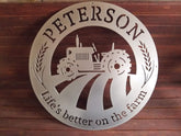 Aeticon PrintPrint Ranch Sign, Tractor Farm, Farm Sign, Vintage Style, Wreath, Door Decor, Custom Sign, Rustic, Personalized Sign, Wall Art, Laser Cut Metal Signs Custom Gift Ideas