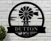 Personalized Windmill Wall Decor Personalized Windmill Sign Custom Windmill Decor Metal Family Name Sign Last Name Farmhouse Decor Farm Sign Laser Cut Metal Signs Custom Gift Ideas