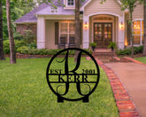 Round Monogram, Monogram Yard Sign, Personalized, Name Yard Sign, Wedding Gift, Personalized Sign, Lake House, Yard Monogram, Garden Sign Laser Cut Metal Signs Custom Gift Ideas