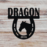 Personalized Horse Stall Sign, Horse Stall Nameplate, Metal Sign, Horse Farm Sign, Horse Wall Decor Laser Cut Metal Signs Custom Gift Ideas