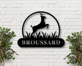 Personalized Last Name Sign, Metal Name Sign, Gift For Him, Fathers Day Gift, Christmas Gift, Metal Hunting Sign, Deer Hunter Sign,deer Sign, Laser Cut Metal Signs Custom Gift Ideas