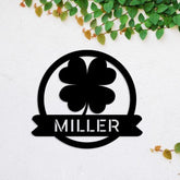 Personalized Four Leaf Clover Shamrock Irish Celtic Metal Sign, Custom St. Patrick's Day, Metal Laser Cut Metal Signs Custom Gift Ideas