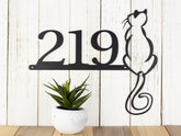 Metal House Numbers Outdoor Sign With Cat, Cat Lover Gift, Address Sign, Laser Cut Metal Sign, Personalized Sign, Custom Sign, Laser Cut Metal Signs Custom Gift Ideas