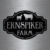 Metal Farm Sign , Goat And Cow Personalized Family Name Metal Sign Housewarming Gift Wedding Gift Personalized Gift, Laser Cut Metal Signs Custom Gift Ideas