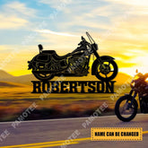 Customized Biker Steel Plaque, Metal Art, Gift For Him, Metal Laser Cut Metal Signs Custom Gift Ideas