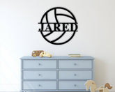 Volleyball Name Sign, Nursery Decor, Personalized Metal Sign, Metal Name, Personalized Name Sign, Metal Name Sign, Kids Name Sign, Sports, Metal Laser Cut Metal Signs Custom Gift Ideas