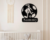 Soccer Name Sign, Nursery Decor, Personalized Metal Sign, Metal Name, Personalized Name Sign, Metal Name Sign, Kids Name Sign, Sports, Metal Laser Cut Metal Signs Custom Gift Ideas