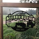 Metal Farm Sign Barn Corn Tractor Monogram, Custom Farmhouse, Wall Decor Art Gift, Metal Laser Cut Metal Signs Custom Gift Ideas