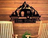 Personalized Static Caravan Metal Signs With Custom Name, Cut Metal Sign, Metal Wall Art, Metal House Sign, Metal Laser Cut Metal Signs Custom Gift Ideas