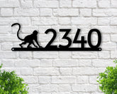 Monkey Address Sign, Monkey Sign, Monkey Decor, Address Sign, Animal Theme Address Sign, Personalized Address Sign, Personalized Monkey Sign, Laser Cut Metal Signs Custom Gift Ideas
