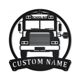 Personalized School Bus Driver Metal Sign Art, Custom School Bus Driver Monogram Metal Sign, Bus Driver Gifts, Job Gift, Home Decor, Laser Cut Metal Signs Custom Gift Ideas