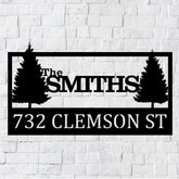 Personalized Family Name Metal Address Sign, Housewarming Gift, Wedding Gift, Nature Metal Monogram Name Sign, Nature Address Metal Sign, Laser Cut Metal Signs Custom Gift Ideas