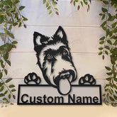Scottish Terrier Dog Personalized Metal Wall Decor, Cut Metal Sign, Metal Wall Art, Metal House Sign, Metal Laser Cut Metal Signs Custom Gift Ideas