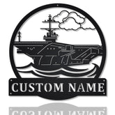 Personalized Aircraft Carrier Navy Metal Sign Art, Custom Aircraft Carrier Metal Sign, Navy Gift, Decor Decoration, Birthday Gift, Laser Cut Metal Signs Custom Gift Ideas