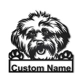 Personalized Lhasa Apso Dog Metal Sign Art, Custom Lhasa Apso Dog Metal Sign, Birthday Gift, Animal Funny, Father's Day Gift, Laser Cut Metal Signs Custom Gift Ideas