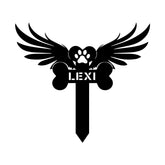 Personalized Memorial Dog Metal Garden Wall Art, Metal Laser Cut Metal Signs Custom Gift Ideas