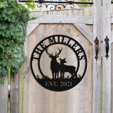 Deer Hunting Hunter Metal Sign, Custom Outdoor Farm, Cabin, Lodge, Camp, Wall Decor, Art Gift For Him, Metal Laser Cut Metal Signs Custom Gift Ideas