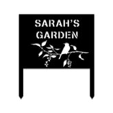 Metal Garden Sign, Custom Outdoor Garden Stake, Wedding, Anniversary Art Gift, Metal Laser Cut Metal Signs Custom Gift Ideas