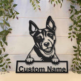 Rat Terrier Dog Personalized Metal Wall Decor, Cut Metal Sign, Metal Wall Art, Metal House Sign, Metal Laser Cut Metal Signs Custom Gift Ideas