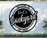 Aeticon PrintPrint Personalized Backyard Bbq Metal Sig, Personalized Home Decor, Metal Wall Art, Outdoor Wall Decor, Metal Wall Decor, Bbq Decor Laser Cut Metal Signs Custom Gift Ideas